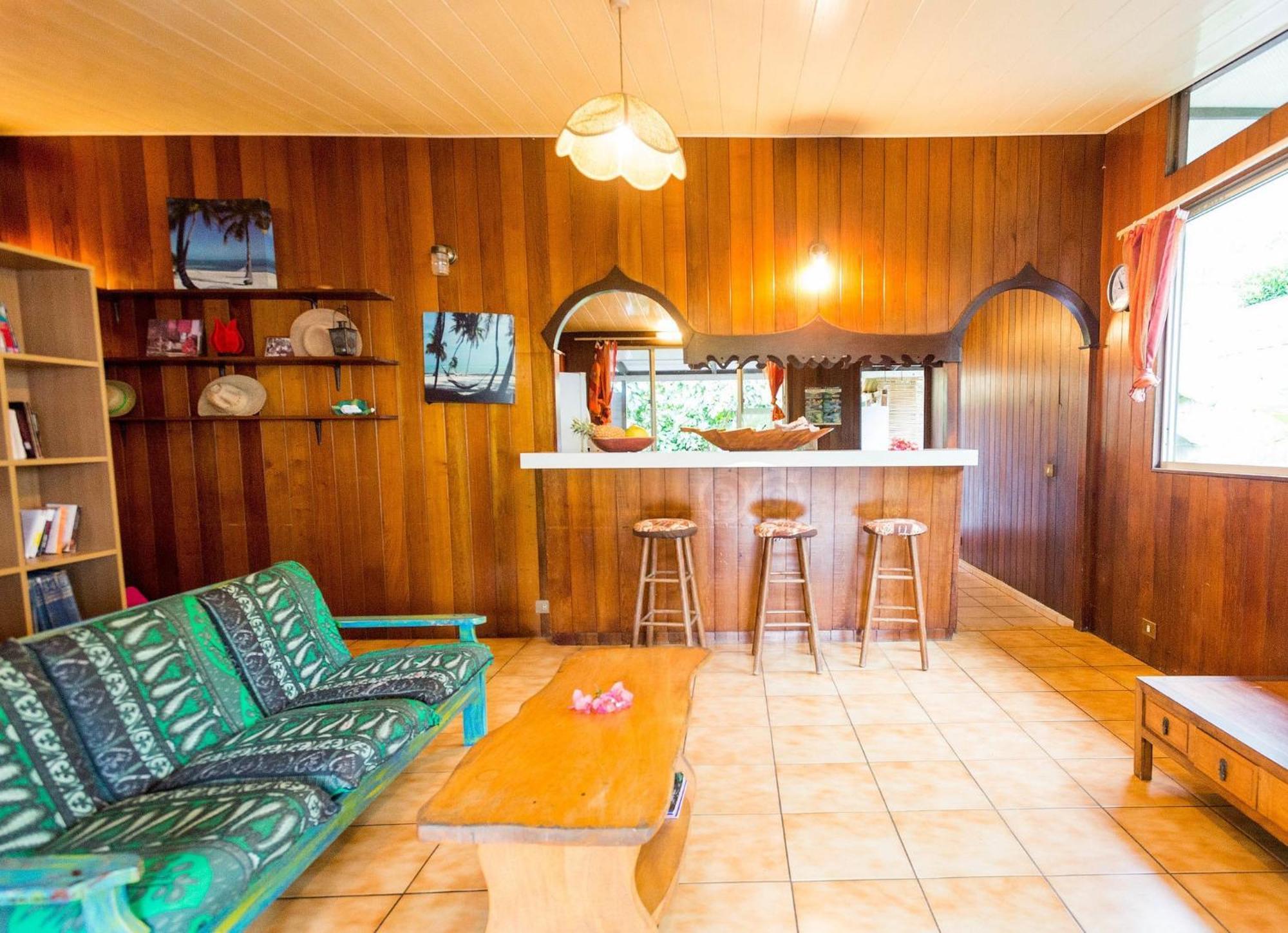 Pension Te Miti - Plage-Beach 200M - Mahana Parc & Vaiava Beach Pk18 - B&B Chambres Ou Dortoir Punaauia  Dış mekan fotoğraf